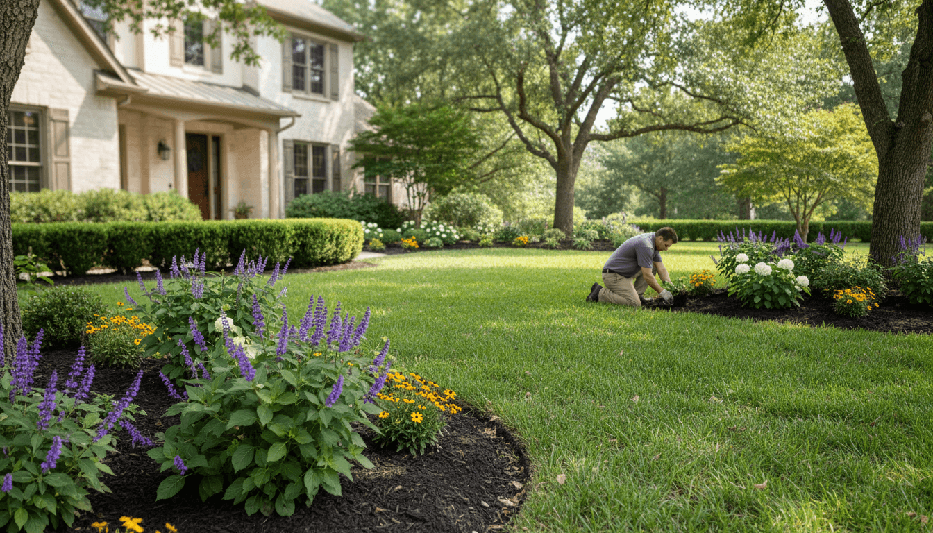 Well-maintained residential lawn in Kannapolis
